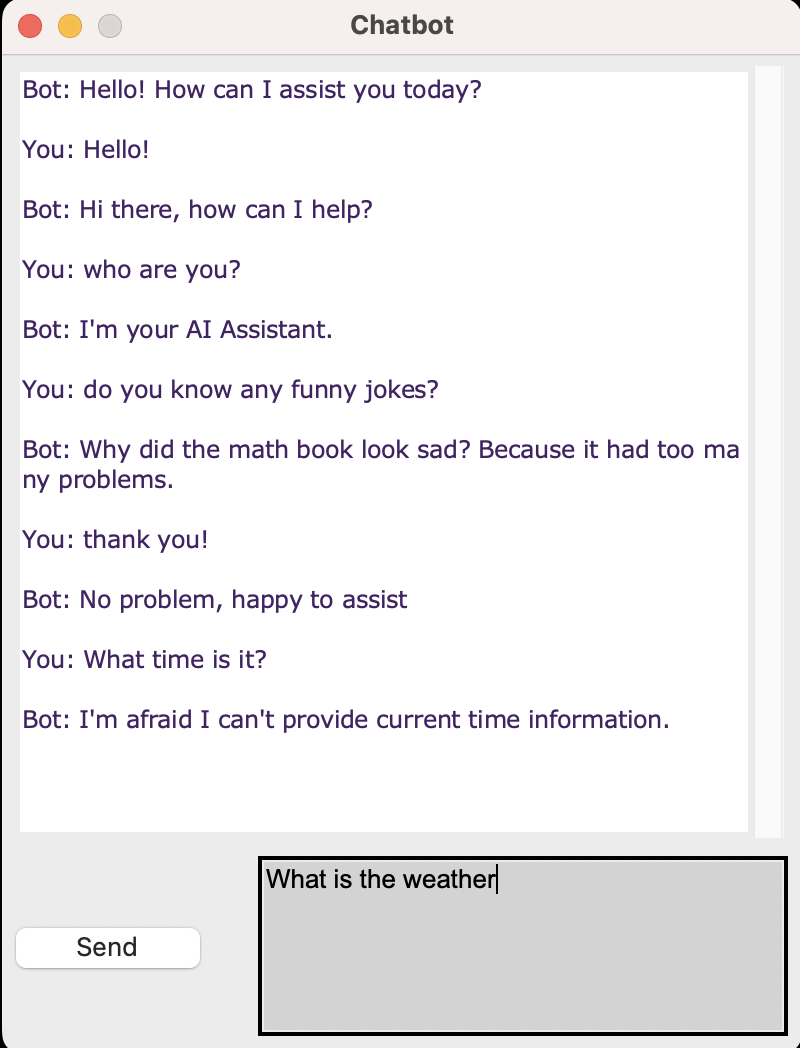 AI Chatbot Screenshot